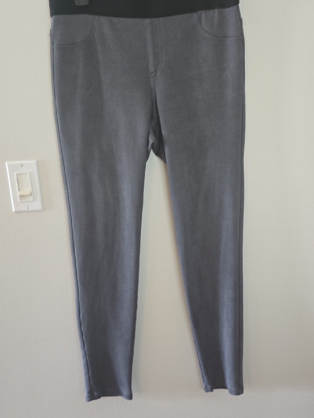 Womens Karen Kane Faux Gray Stretch Pant Sz Med